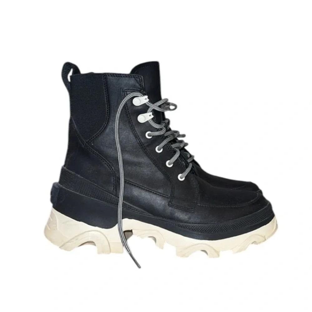 Sorel Brex Black Chalk Lace Up Waterproof Winter Boots Size‎ 6